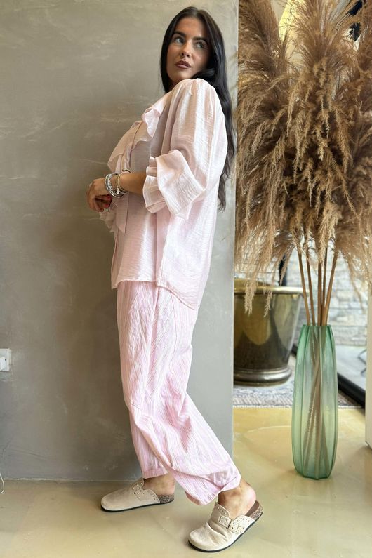 Regency Ruffle Blouse Rosewater